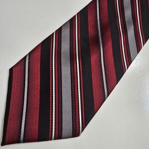 Pierre Cardin Men Neck Tie Striped Red White Valentines Standard Classic Elegant